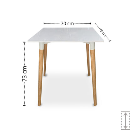 Mesa de Comedor White cuadrada blanco