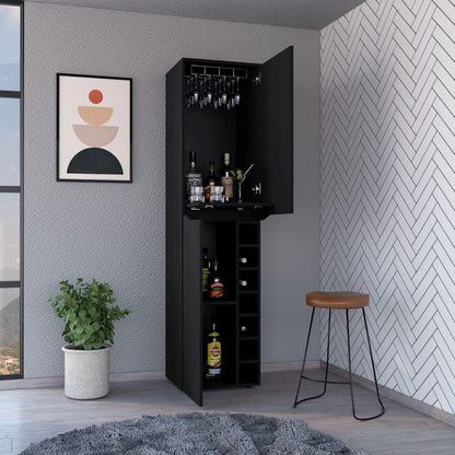 Bar Yureon, Wengue Con 2 Puertas Y Amplio Espacio De Almacenamiento Cop