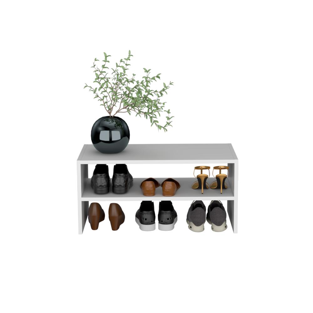 Organizador De Zapatos Apilable Basico Revalo  Blanco