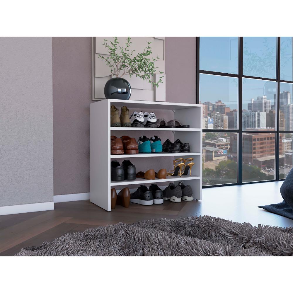 Organizador De Zapatos Apilable Basico Revalo  Blanco