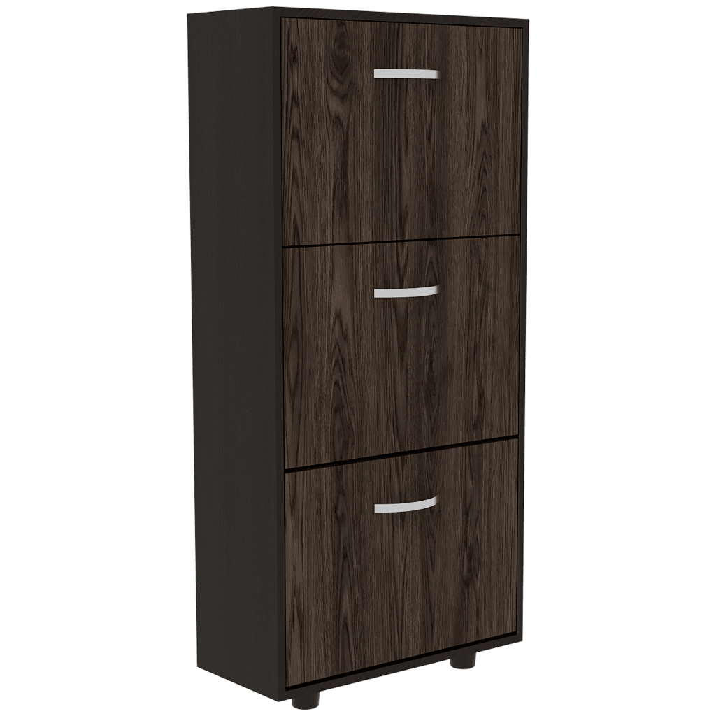 Mueble Auxiliar Zapatero Kampoya  Wengue Y Coñac