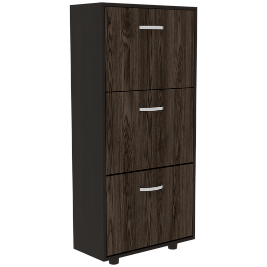 Mueble Auxiliar Zapatero Kampoya  Wengue Y Coñac
