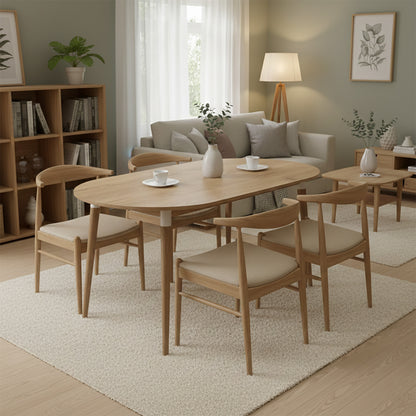 Mesa de Comedor ovalada Zell madera