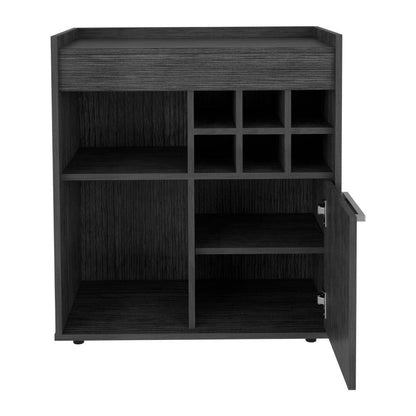 Bar Jorina, Gris, Para Almacenar Botellas Y Espacio Superior Para Ubicar Objetos Decorativos