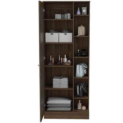 Closet Leura Con Espejo Castaño