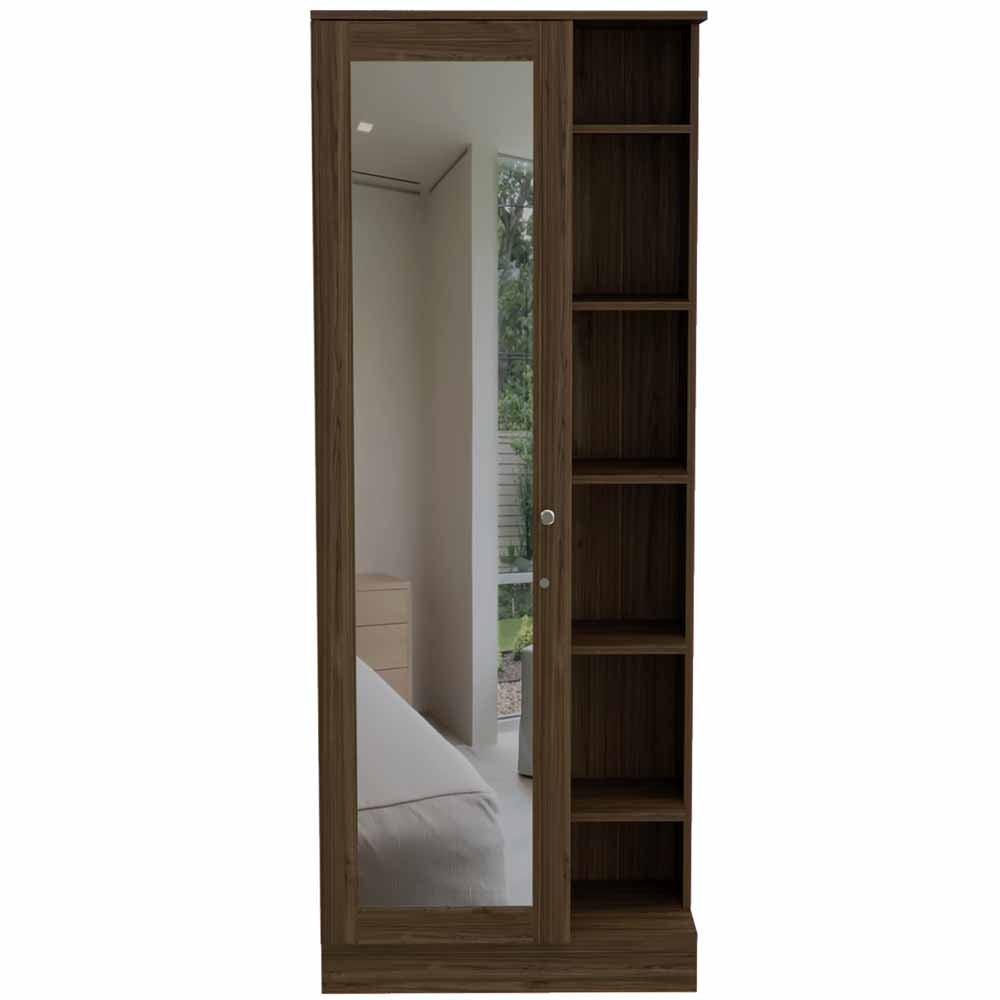 Closet Leura Con Espejo Castaño