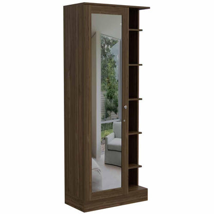 Closet Leura Con Espejo Castaño