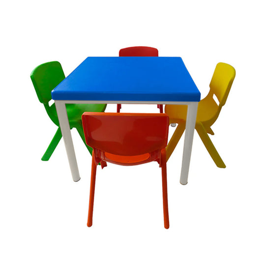 Mesa Infantil Andy azul con 4 Sillas Andy multicolor