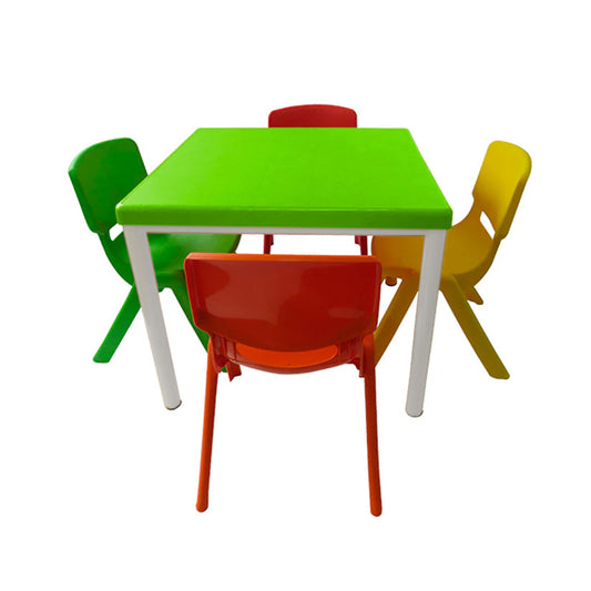 Mesa Infantil Andy verde con 4 Sillas Andy multicolor