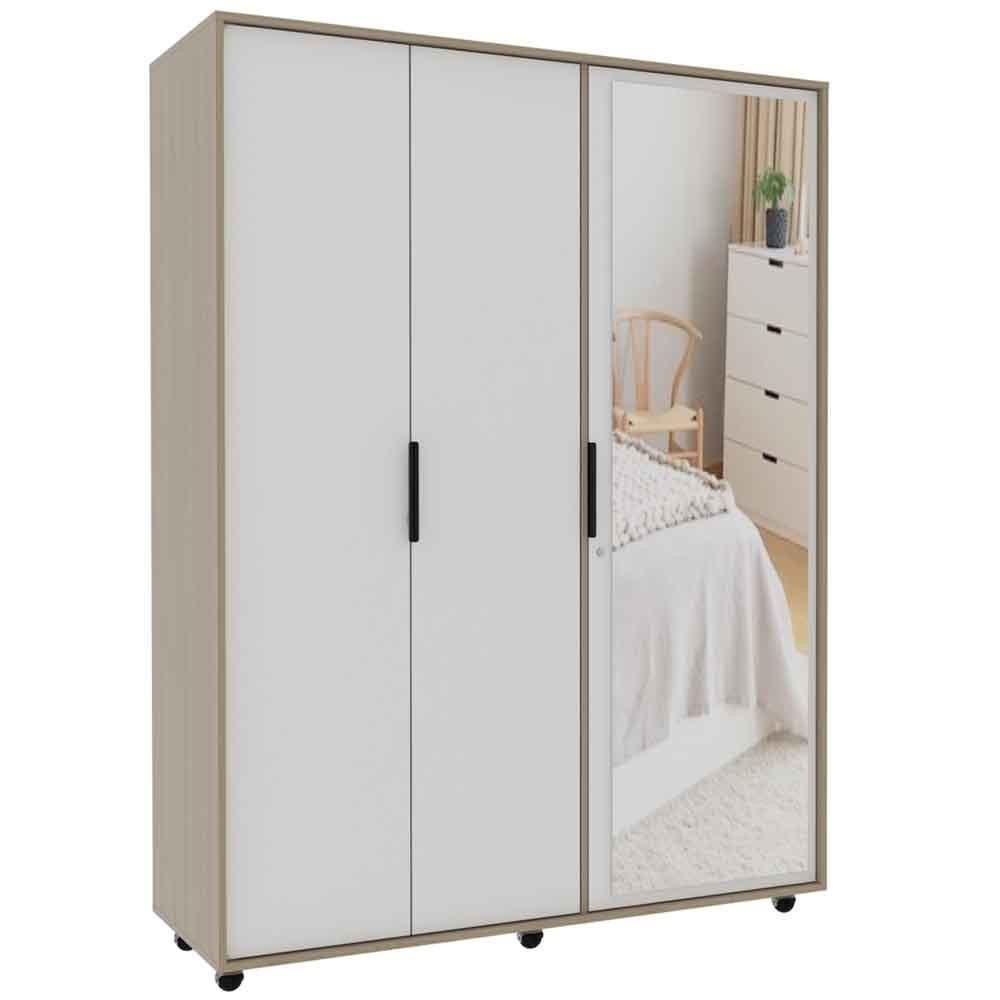 Closet Keire Con Espejo Rovere Y Blanco