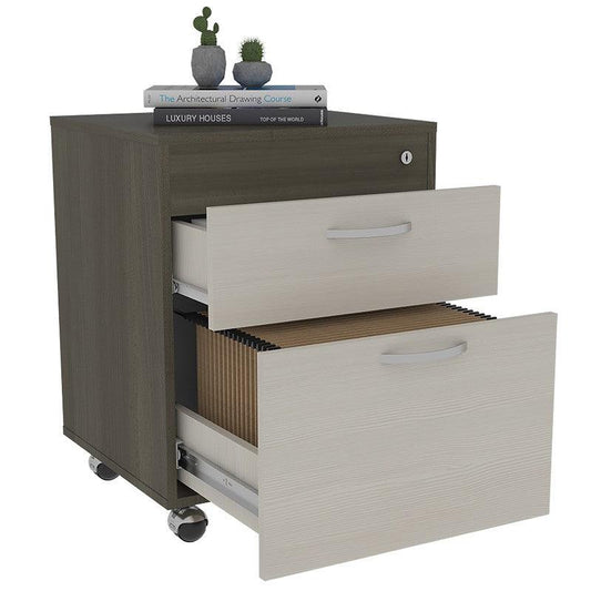 Archivador Plinco Blanco Y Canela