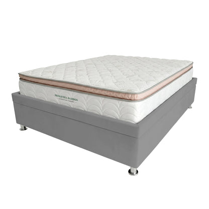 Base Cama Baúl Semidoble Gris Plata