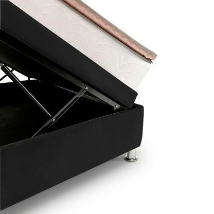 Base Cama Baúl Sencilla Negro