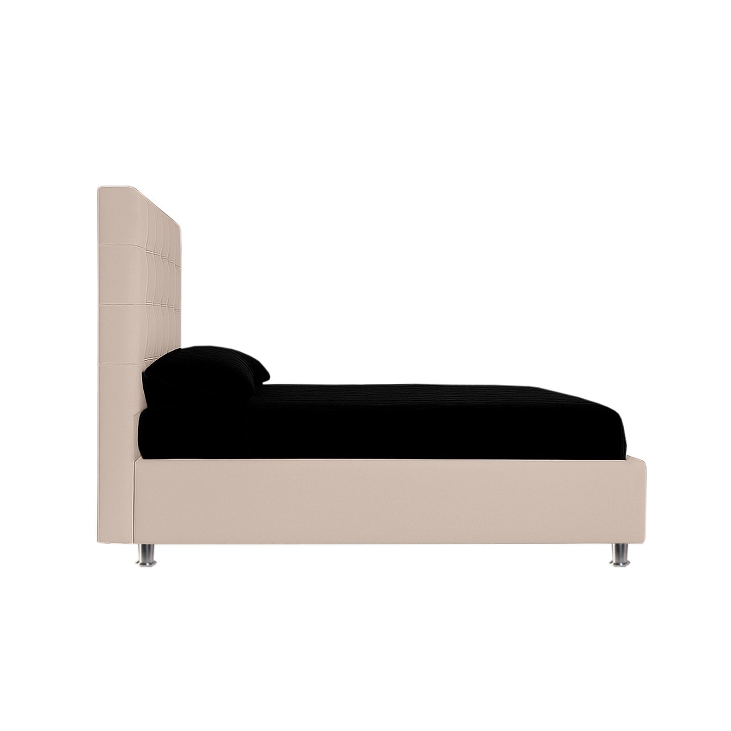 Base Cama con Espaldar + Colchon King Ilusion  beige