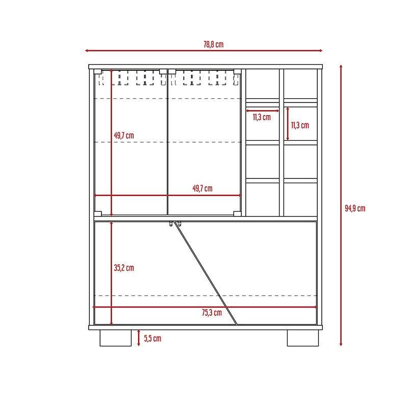 Mueble Bar Cloe  Miel /Habano