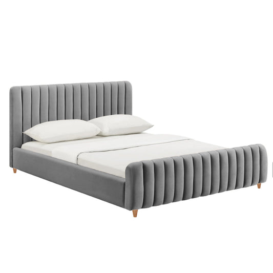 Cama King Vitale  Gris Plata