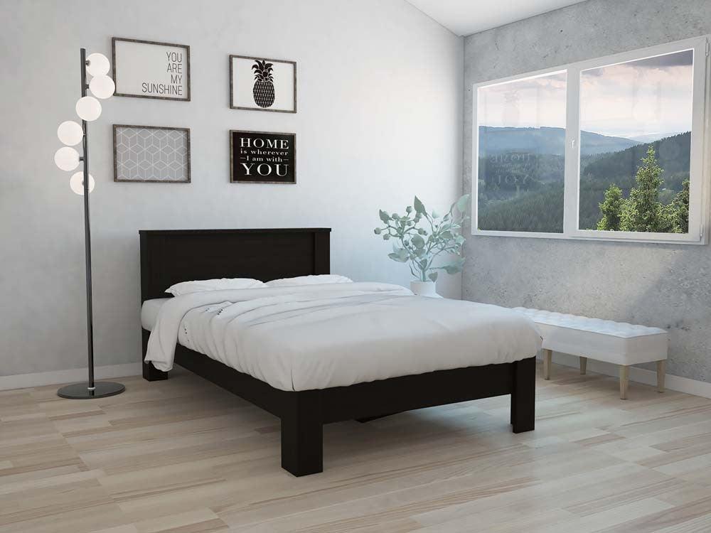 Cama Sencilla Drevia, Wengue, Incluye Tendido De Tablones