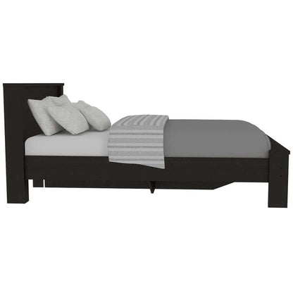 Cama Sencilla Drevia, Wengue, Incluye Tendido De Tablones