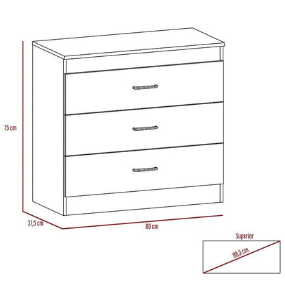 Comoda Lyvora  Rovere + Blanco