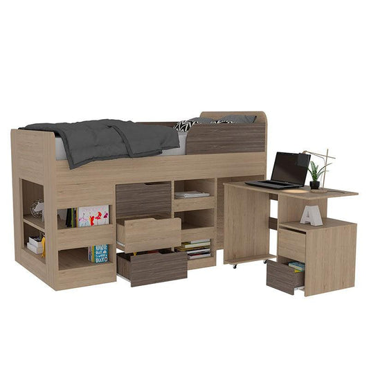 Combo Para Habitación Lehumbe  Infantil Rovere Con Cama Y Escritorio