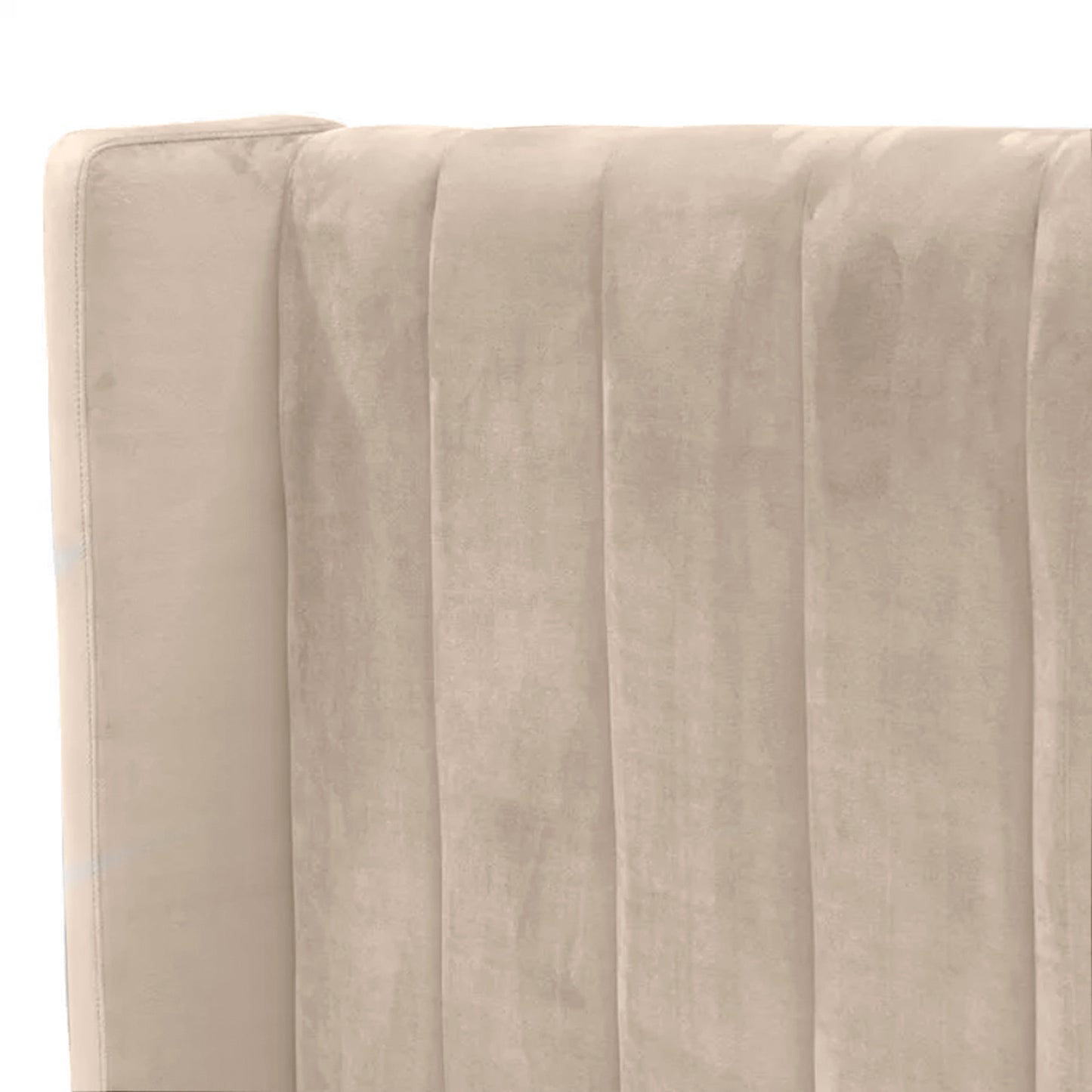 Base Cama con Espaldar + Colchon + Puff Baul King Julieta  beige