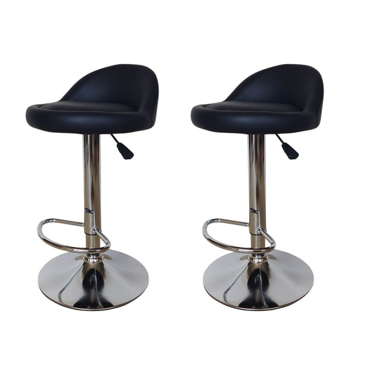 Silla De Bar Frizz Negra Set X2