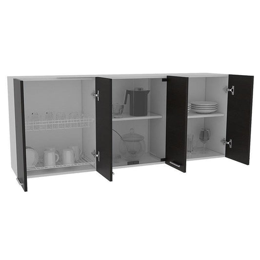Gabinete Superior Temora Blanco Y Wengue 150 Cm