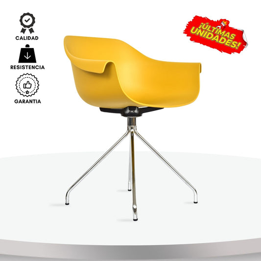 Silla Multifuncional Lizy Cromada Amarilla