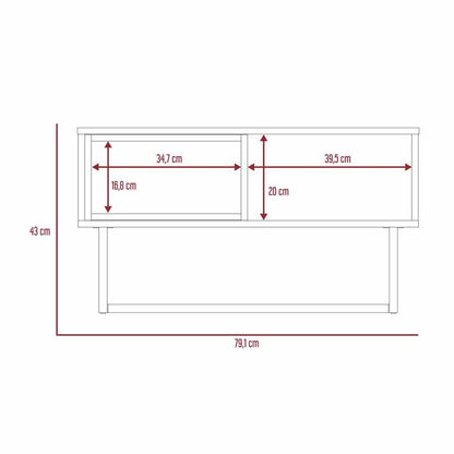 Mesa De Centro Zevara (1C) Gales+Blanco Nvdo 43X79.1X52.5 Cm