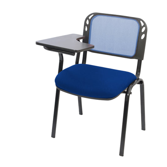 Silla Universitaria Isosceles Malla Brazo Fijo plástico   azul