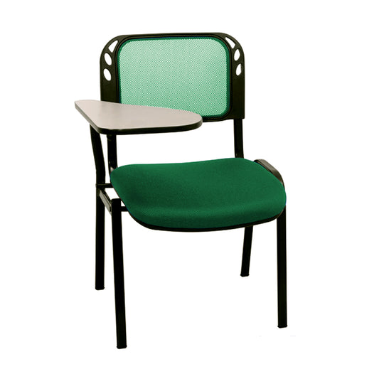 Silla Universitaria Isosceles Malla Brazo Fijo Formica   verde