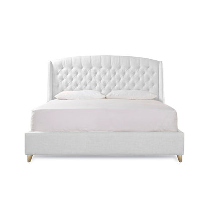 Base Cama Con Espaldar Doble Italia Blanco