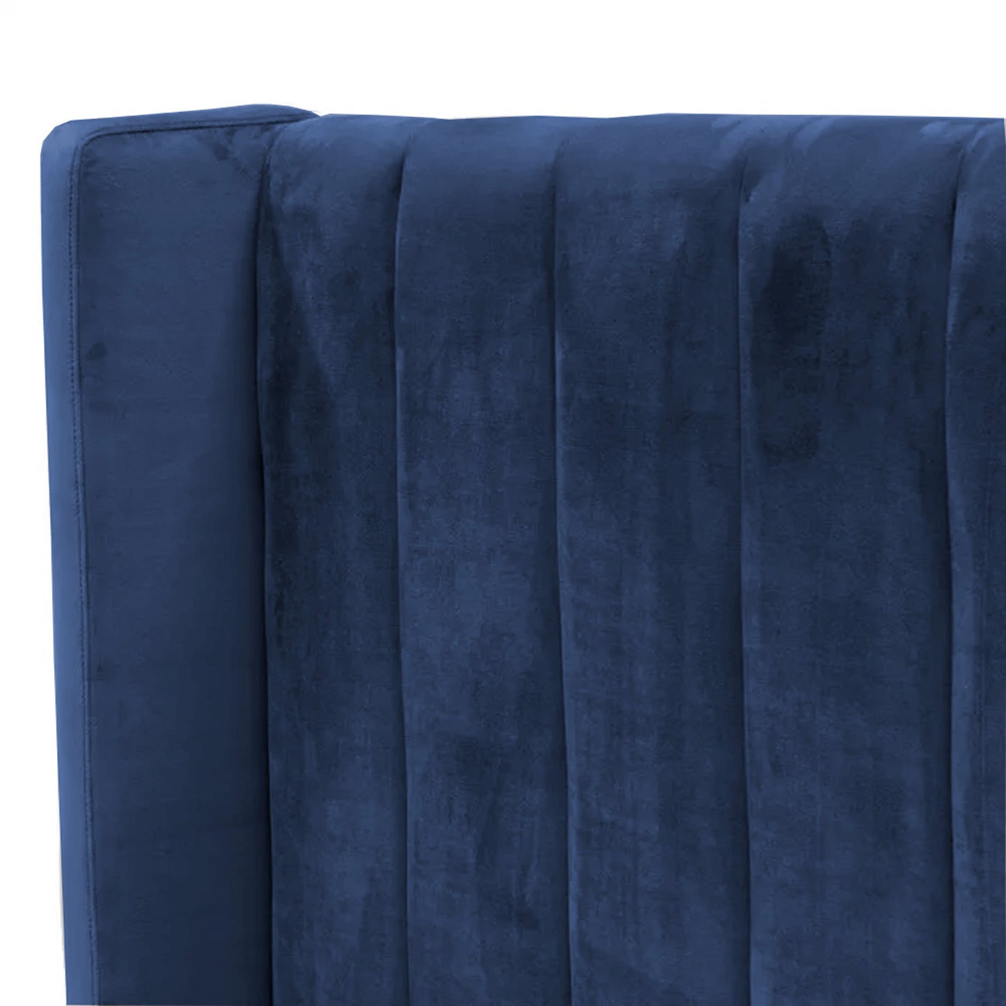 Base Cama con Espaldar + Colchon + Puff Baul Queen Julieta  azul