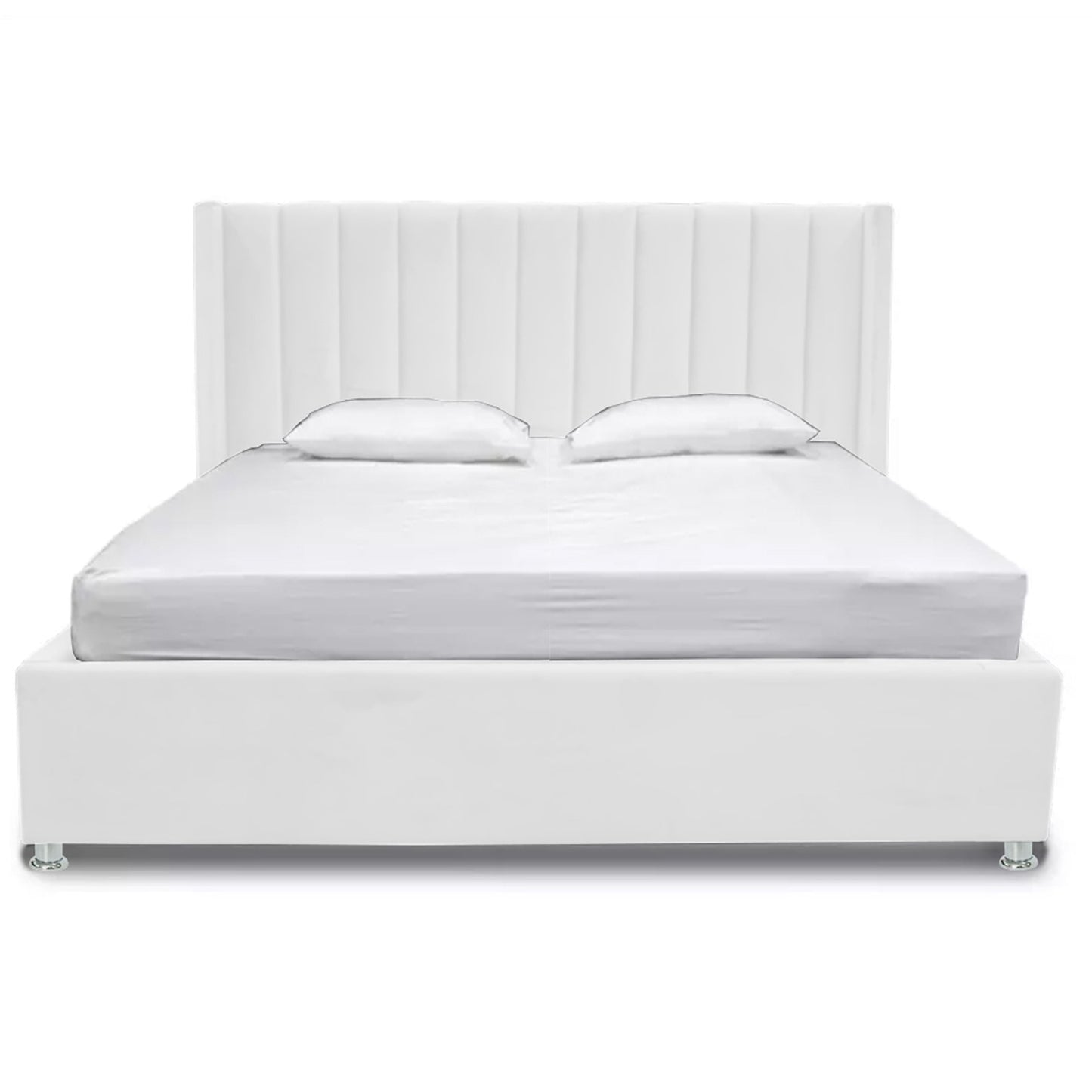 Base Cama Con Espaldar Semidoble Julieta Blanco