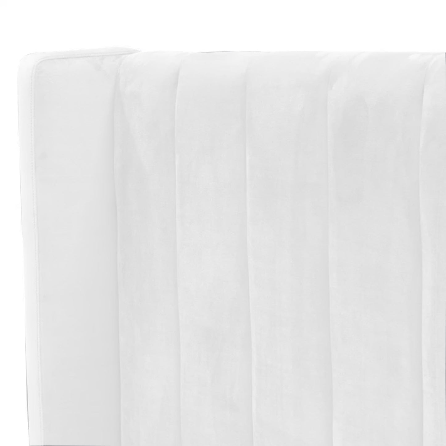 Base Cama con Espaldar + Colchon + Puff Baul Queen Julieta  blanco