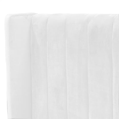 Base Cama con Espaldar + Colchon + Puff Baul Queen Julieta  blanco