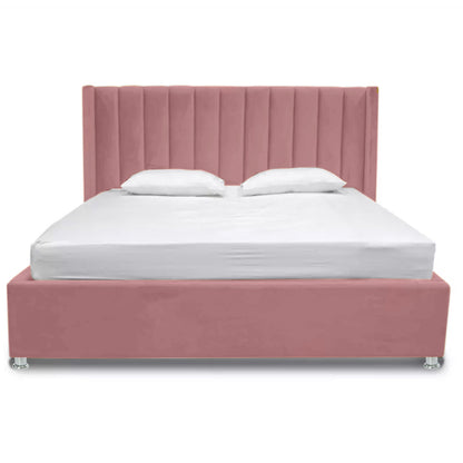 Base Cama Con Espaldar King Julieta Salmon