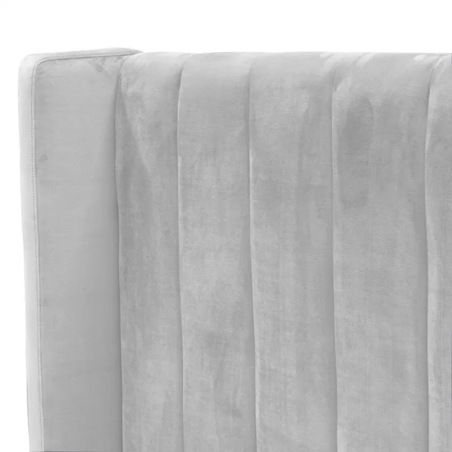 Base Cama con Espaldar + Colchon + Puff Baul Semidoble Julieta  gris perla