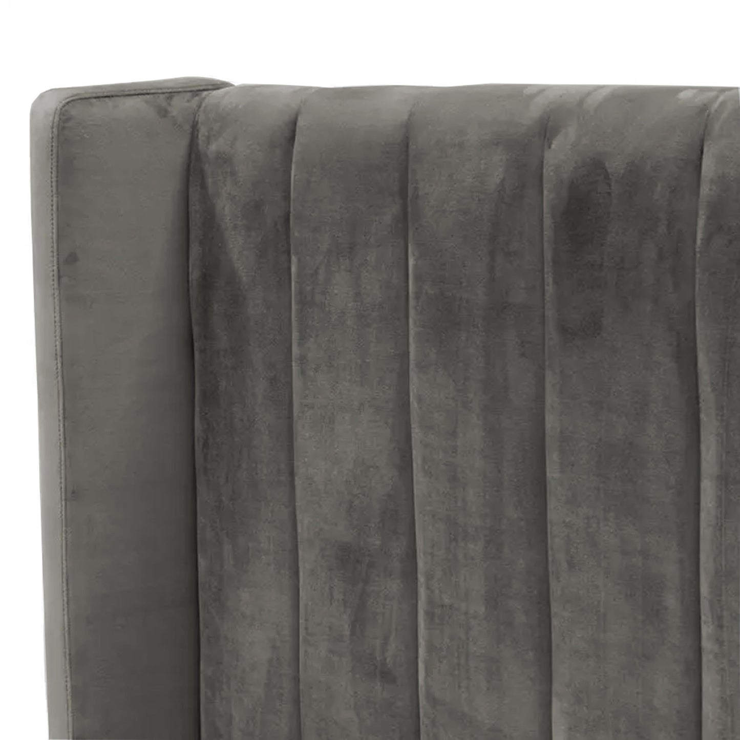 Base Cama con Espaldar + Colchon + Puff Baul Doble Julieta  gris plomo