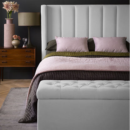 Espaldar de Cama Queen Julieta  gris perla
