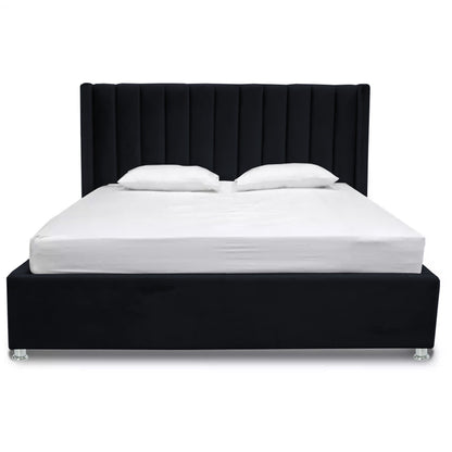 Base Cama Con Espaldar Semidoble Julieta Negro
