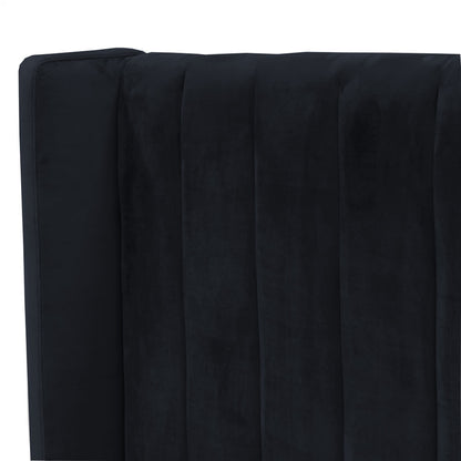 Base Cama con Espaldar + Colchon + Puff Baul Semidoble Julieta  negro