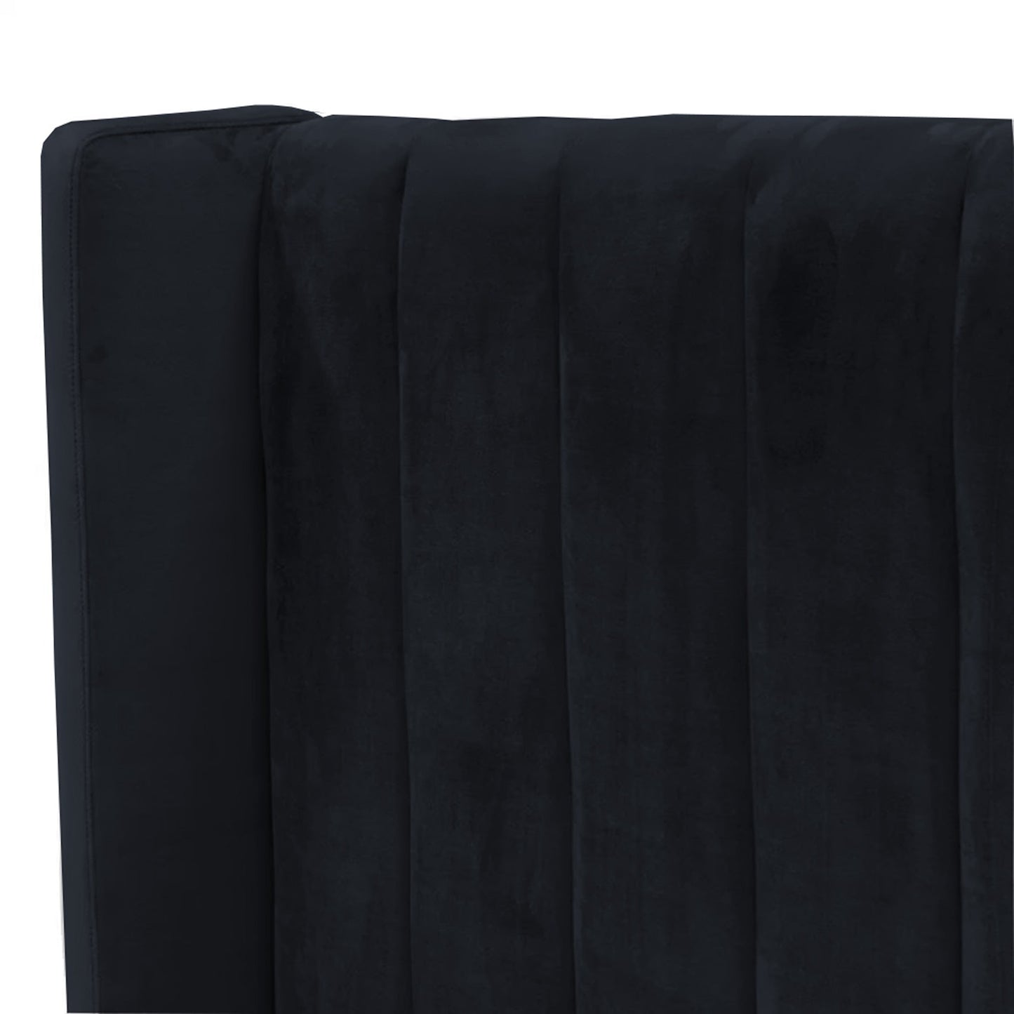 Base Cama con Espaldar + Colchon + Puff Baul King Julieta  negro