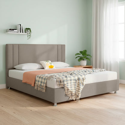 Base Cama Con Espaldar Doble Lupe Taupe