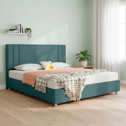 Base Cama Con Espaldar Semidoble Lupe Verde