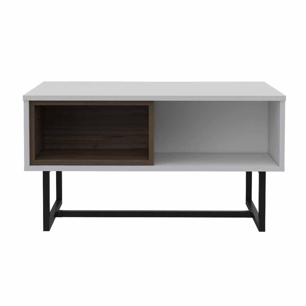 Mesa De Centro Aleron Blanco Perla Y Coñac