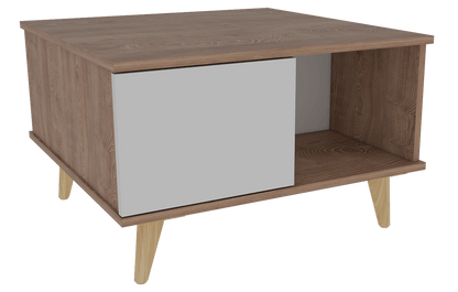 Mesa De Centro Trinari Miel Y Blanco