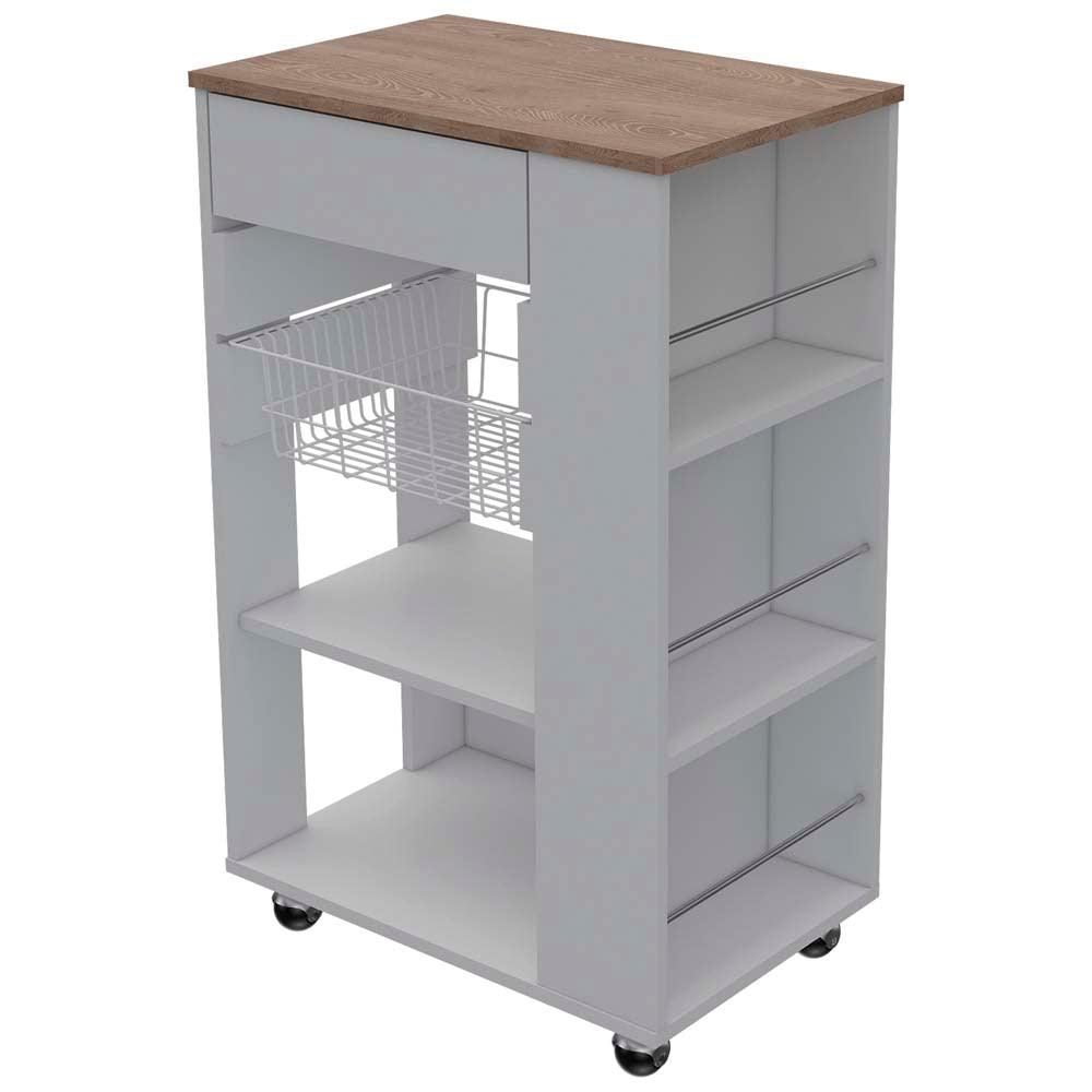 Barra De Cocina Lunas Blanco Y Miel
