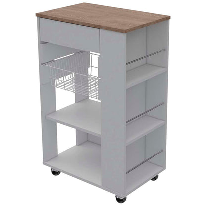 Barra De Cocina Lunas Blanco Y Miel
