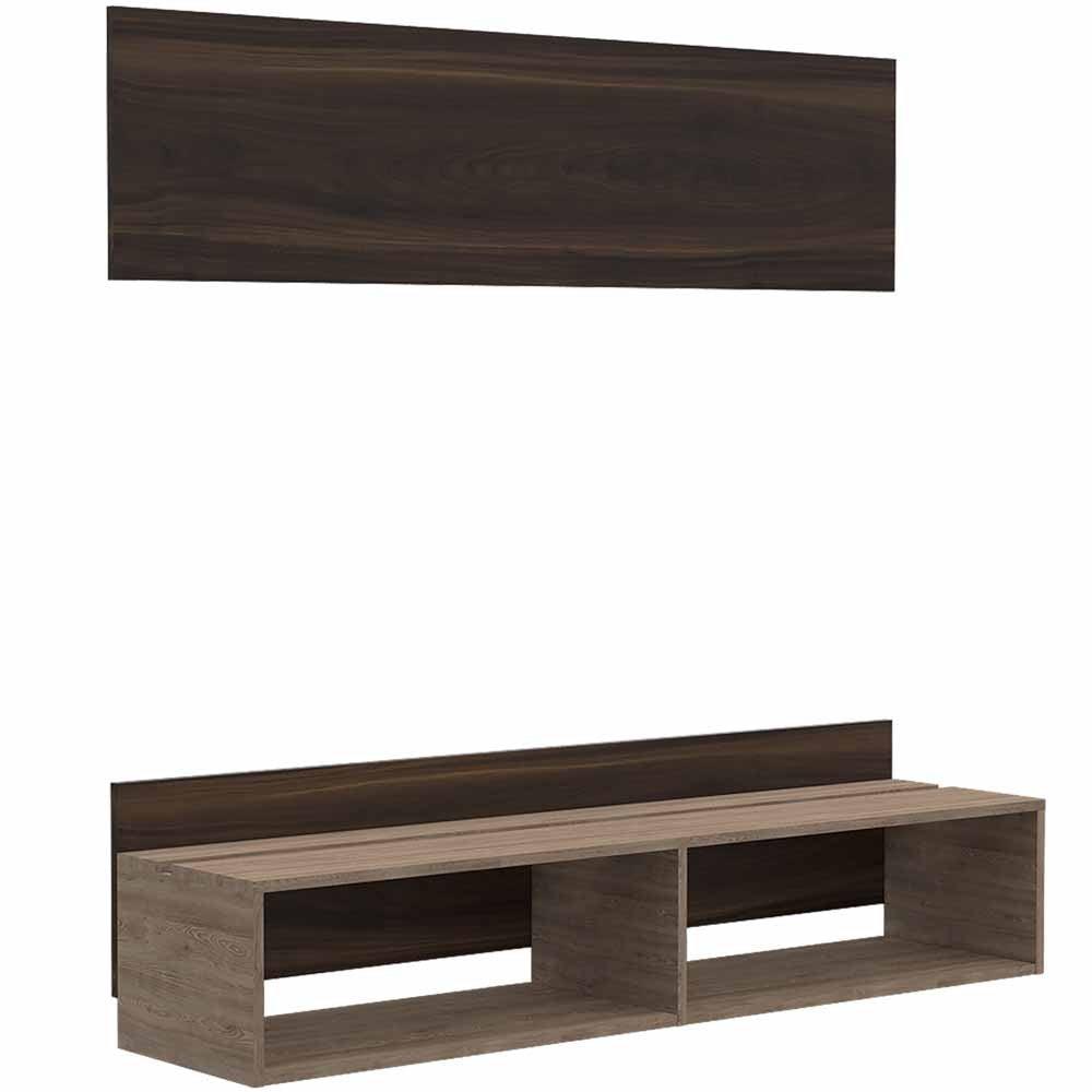 Panel De Tv Fraktal Caoba Y Miel Para Televisor De Hasta 60 Pulgadas